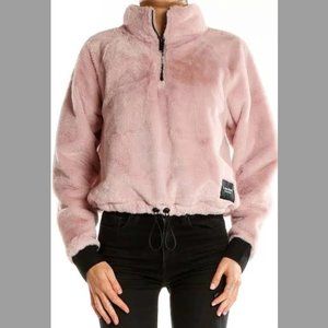 NWOT Calvin Klein Performance Fleece 1/4 Zip Cropped Sweatshirt